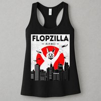 Catzilla Funny Big Floppa Meme Flopzilla Caracal Cat Lover Womens Tank Top