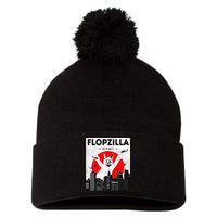 Catzilla Funny Big Floppa Meme Flopzilla Caracal Cat Lover Pom Pom 12in Knit Beanie