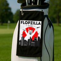 Catzilla Funny Big Floppa Meme Flopzilla Caracal Cat Lover Golf Towel