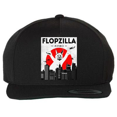 Catzilla Funny Big Floppa Meme Flopzilla Caracal Cat Lover Wool Snapback Cap