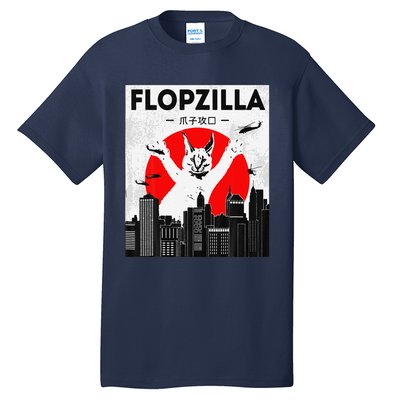 Catzilla Funny Big Floppa Meme Flopzilla Caracal Cat Lover Tall T-Shirt