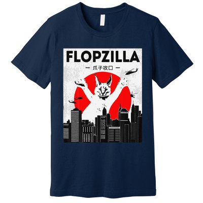 Catzilla Funny Big Floppa Meme Flopzilla Caracal Cat Lover Premium T-Shirt