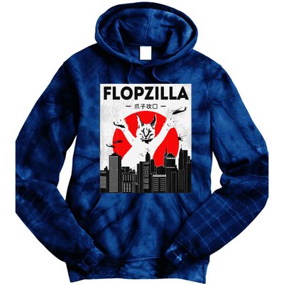 Catzilla Funny Big Floppa Meme Flopzilla Caracal Cat Lover Tie Dye Hoodie