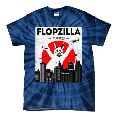 Catzilla Funny Big Floppa Meme Flopzilla Caracal Cat Lover Tie-Dye T-Shirt