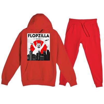 Catzilla Funny Big Floppa Meme Flopzilla Caracal Cat Lover Premium Hooded Sweatsuit Set