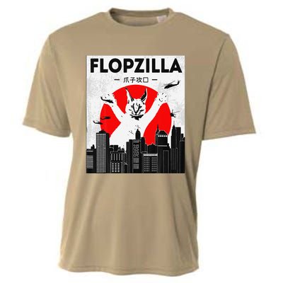 Catzilla Funny Big Floppa Meme Flopzilla Caracal Cat Lover Cooling Performance Crew T-Shirt