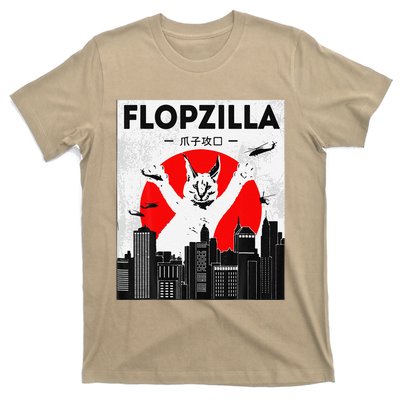 Catzilla Funny Big Floppa Meme Flopzilla Caracal Cat Lover T-Shirt