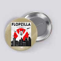 Catzilla Funny Big Floppa Meme Flopzilla Caracal Cat Lover Button