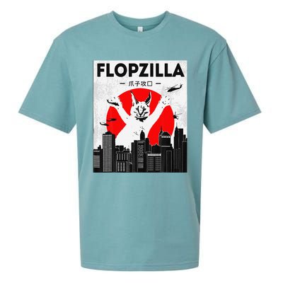 Catzilla Funny Big Floppa Meme Flopzilla Caracal Cat Lover Sueded Cloud Jersey T-Shirt