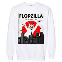 Catzilla Funny Big Floppa Meme Flopzilla Caracal Cat Lover Garment-Dyed Sweatshirt
