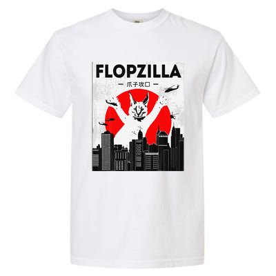 Catzilla Funny Big Floppa Meme Flopzilla Caracal Cat Lover Garment-Dyed Heavyweight T-Shirt