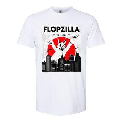 Catzilla Funny Big Floppa Meme Flopzilla Caracal Cat Lover Softstyle CVC T-Shirt