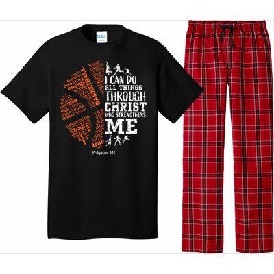 Christian Funny Basketball Bible Verses Gifts Pullover Pajama Set