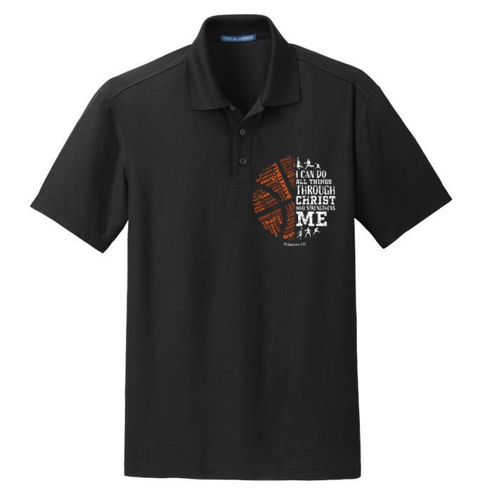 Christian Funny Basketball Bible Verses Gifts Pullover Dry Zone Grid Polo