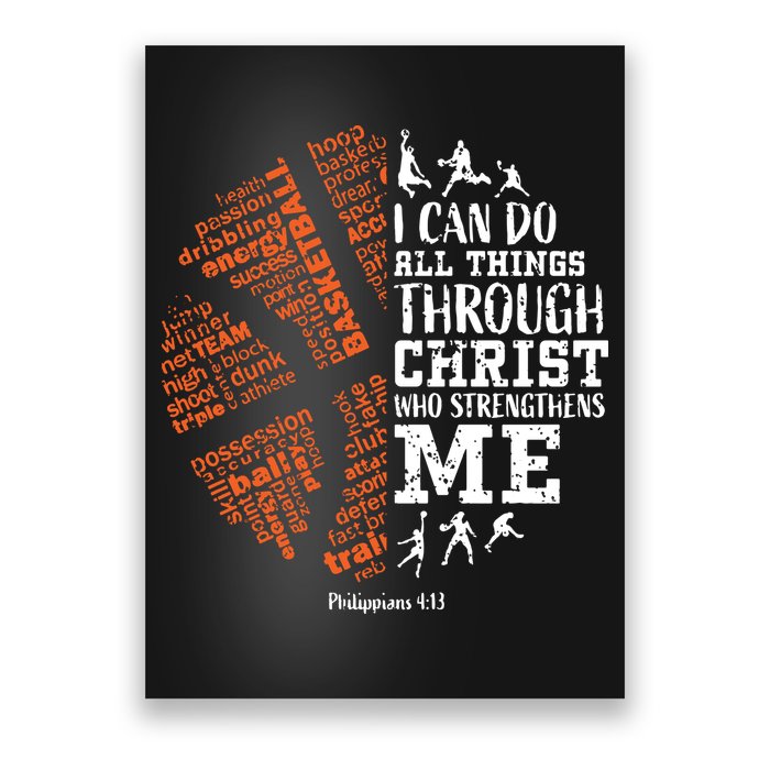 Christian Funny Basketball Bible Verses Gifts Pullover Poster