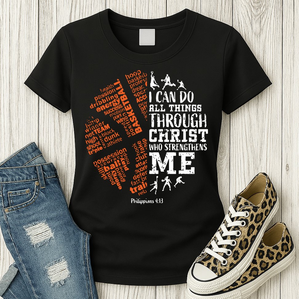 Christian Funny Basketball Bible Verses Gifts Pullover Womens T-Shirt