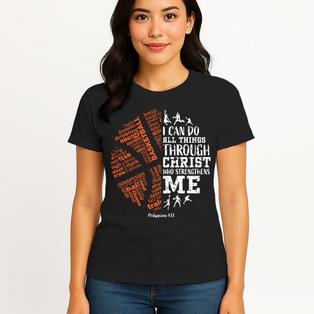 Christian Funny Basketball Bible Verses Gifts Pullover Womens T-Shirt