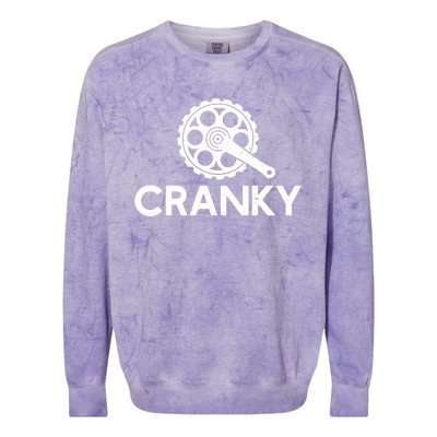 Cranky Funny Bike Gifts Cycling Bike Lover Colorblast Crewneck Sweatshirt