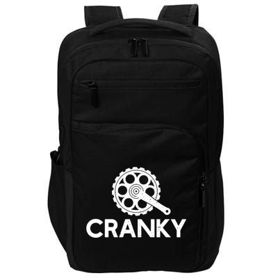 Cranky Funny Bike Gifts Cycling Bike Lover Impact Tech Backpack