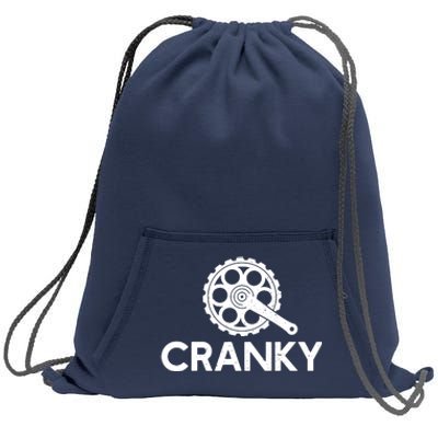 Cranky Funny Bike Gifts Cycling Bike Lover Sweatshirt Cinch Pack Bag