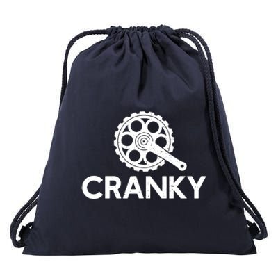 Cranky Funny Bike Gifts Cycling Bike Lover Drawstring Bag