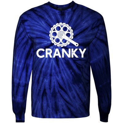 Cranky Funny Bike Gifts Cycling Bike Lover Tie-Dye Long Sleeve Shirt