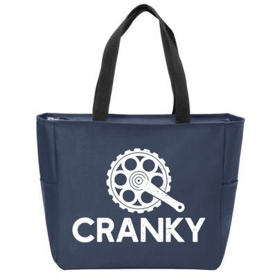 Cranky Funny Bike Gifts Cycling Bike Lover Zip Tote Bag