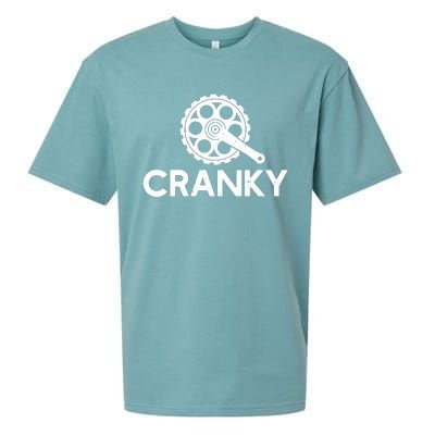 Cranky Funny Bike Gifts Cycling Bike Lover Sueded Cloud Jersey T-Shirt