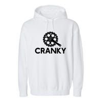 Cranky Funny Bike Gifts Cycling Bike Lover Garment-Dyed Fleece Hoodie