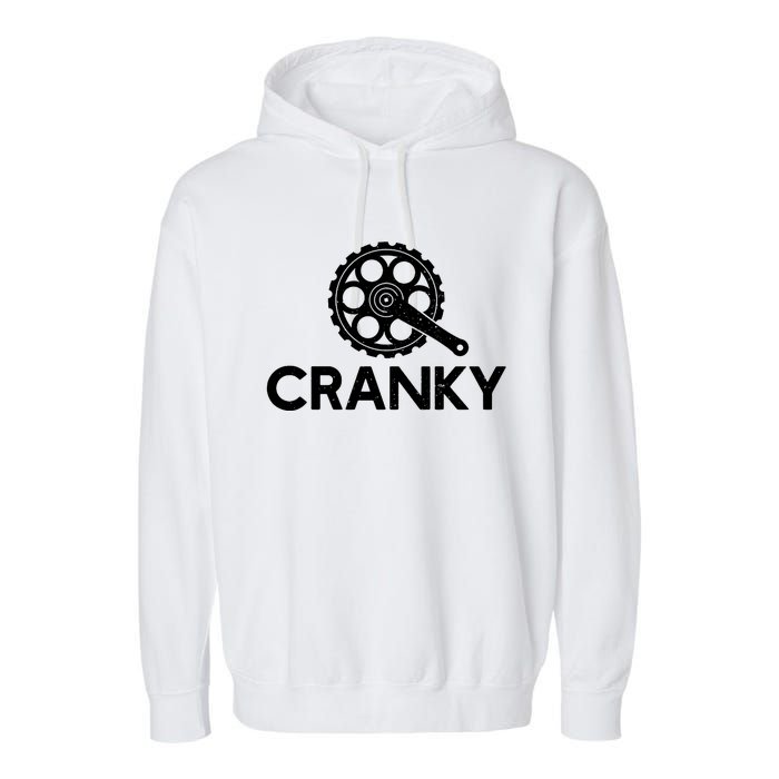 Cranky Funny Bike Gifts Cycling Bike Lover Garment-Dyed Fleece Hoodie