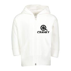 Cranky Funny Bike Gifts Cycling Bike Lover Toddler Zip Fleece Hoodie