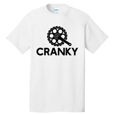 Cranky Funny Bike Gifts Cycling Bike Lover Tall T-Shirt