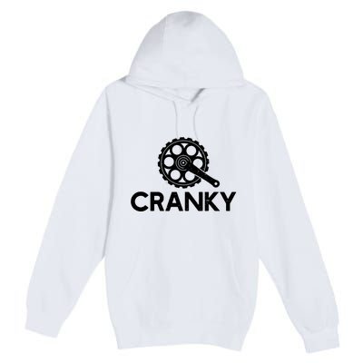 Cranky Funny Bike Gifts Cycling Bike Lover Premium Pullover Hoodie