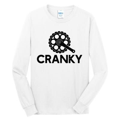 Cranky Funny Bike Gifts Cycling Bike Lover Tall Long Sleeve T-Shirt