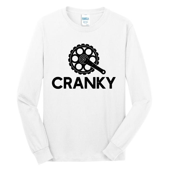 Cranky Funny Bike Gifts Cycling Bike Lover Tall Long Sleeve T-Shirt