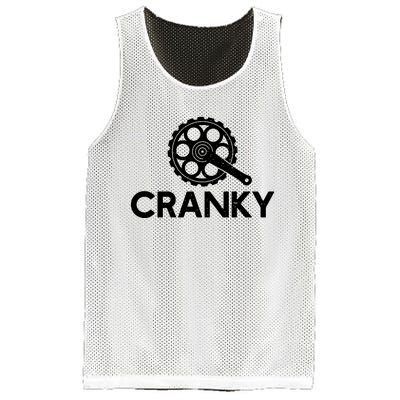 Cranky Funny Bike Gifts Cycling Bike Lover Mesh Reversible Basketball Jersey Tank