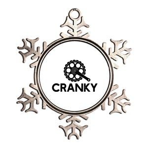 Cranky Funny Bike Gifts Cycling Bike Lover Metallic Star Ornament