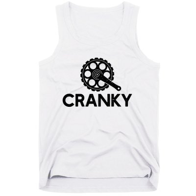 Cranky Funny Bike Gifts Cycling Bike Lover Tank Top