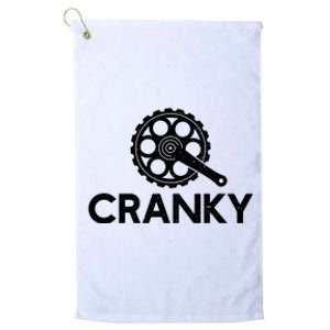 Cranky Funny Bike Gifts Cycling Bike Lover Platinum Collection Golf Towel