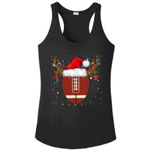 Christmas Football Ball Santa Hat Reindeer Xmas Boys Ladies PosiCharge Competitor Racerback Tank