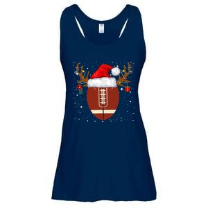 Christmas Football Ball Santa Hat Reindeer Xmas Boys Ladies Essential Flowy Tank