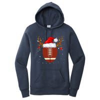 Christmas Football Ball Santa Hat Reindeer Xmas Boys Women's Pullover Hoodie