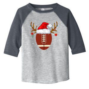 Christmas Football Ball Santa Hat Reindeer Xmas Boys Toddler Fine Jersey T-Shirt