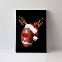 Christmas Football Ball Santa Hat Reindeer Xmas Canvas