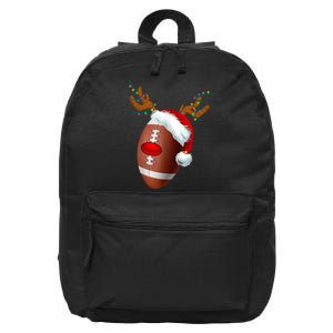 Christmas Football Ball Santa Hat Reindeer Xmas 16 in Basic Backpack