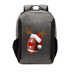 Christmas Football Ball Santa Hat Reindeer Xmas Vector Backpack