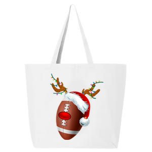 Christmas Football Ball Santa Hat Reindeer Xmas 25L Jumbo Tote