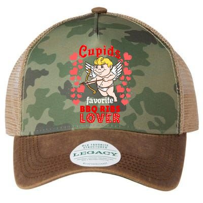 Cupids Favorite Bbq Ribs Lover Valentines Day Gift Legacy Tie Dye Trucker Hat