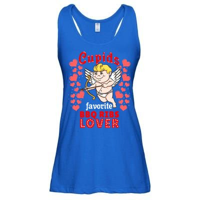 Cupids Favorite Bbq Ribs Lover Valentines Day Gift Ladies Essential Flowy Tank
