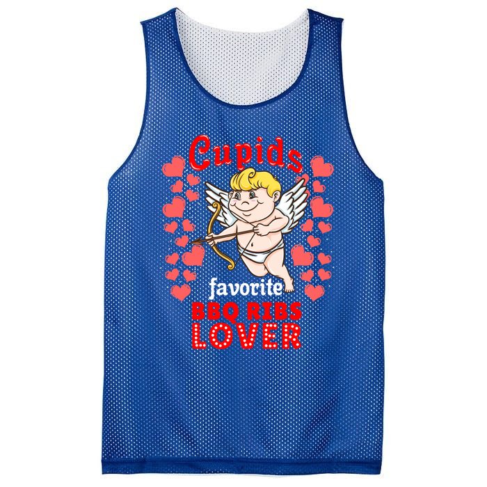 Cupids Favorite Bbq Ribs Lover Valentines Day Gift Mesh Reversible Basketball Jersey Tank